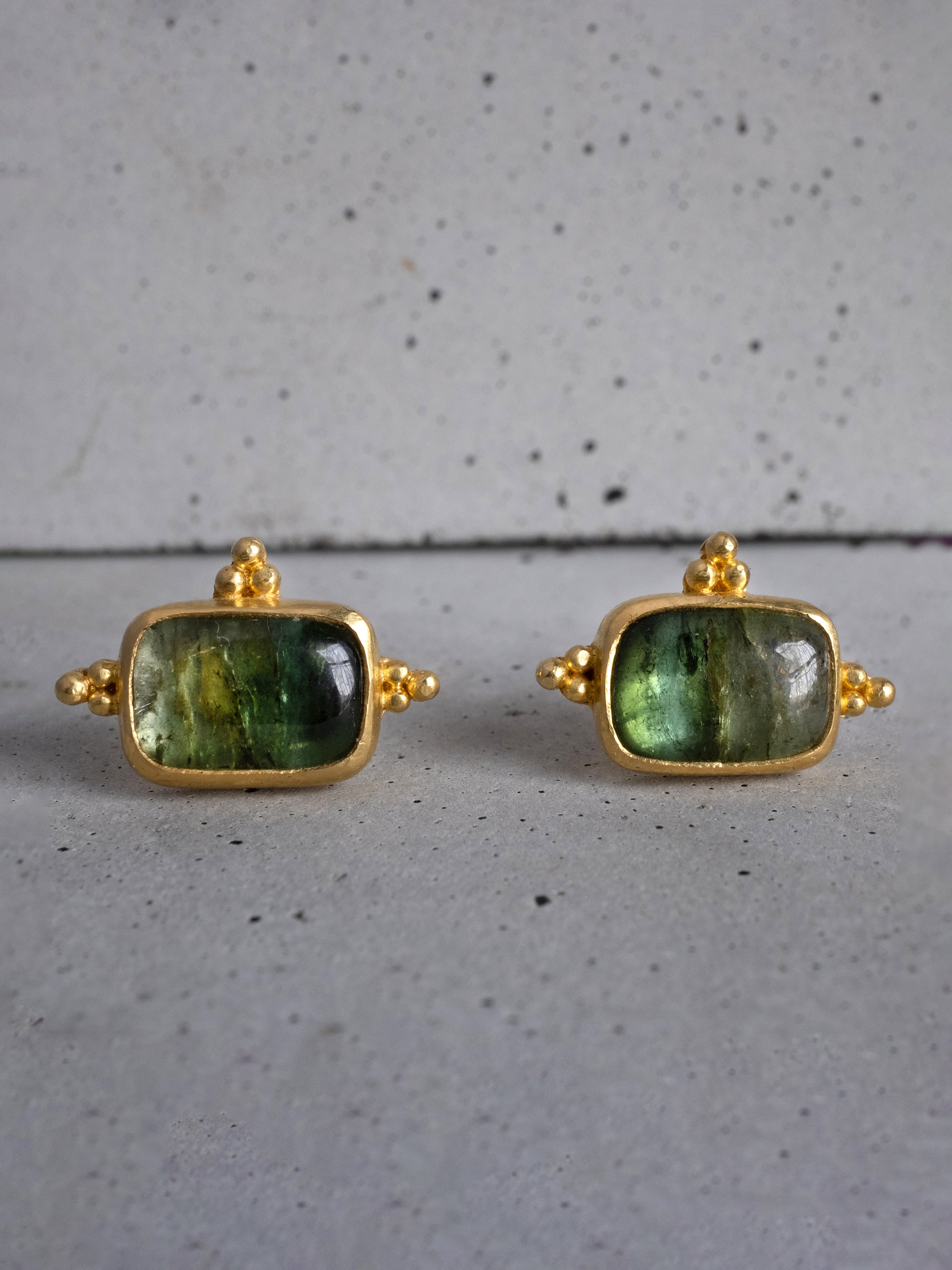 Green tourmaline deals earrings gold