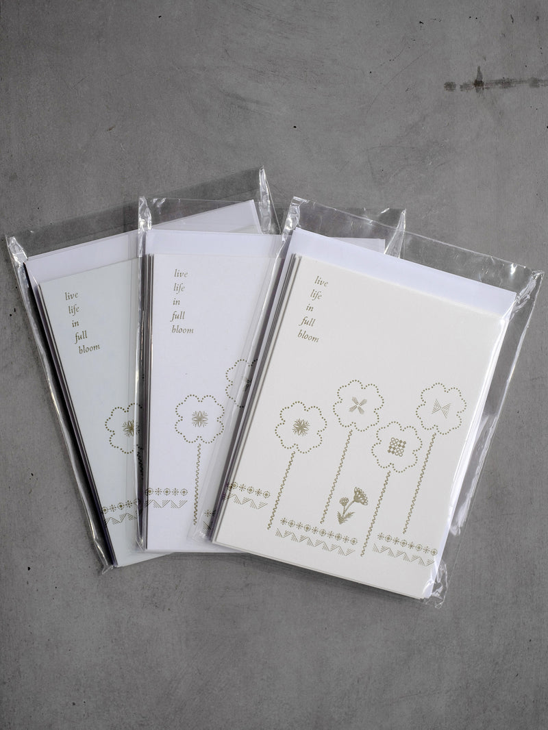 Blooming Letterpress Card Set