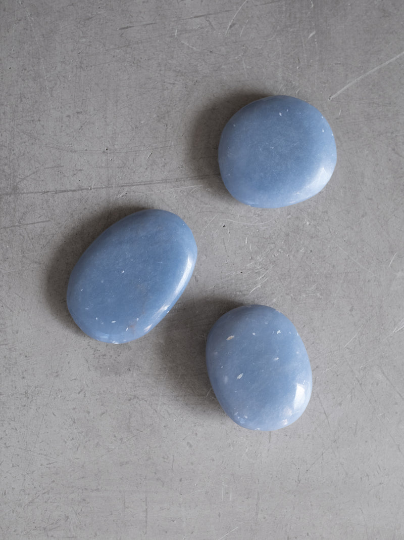 Angelite Palm Stone