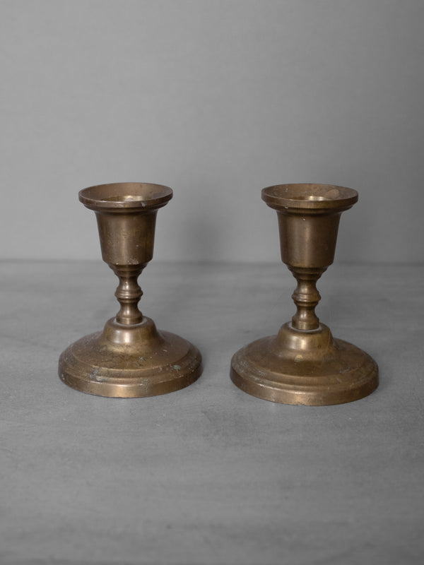 Set of two Brass Candleholders