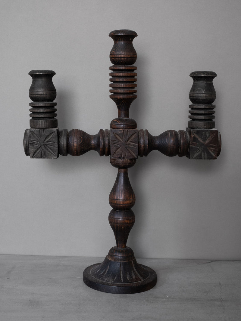Wooden Candelabra
